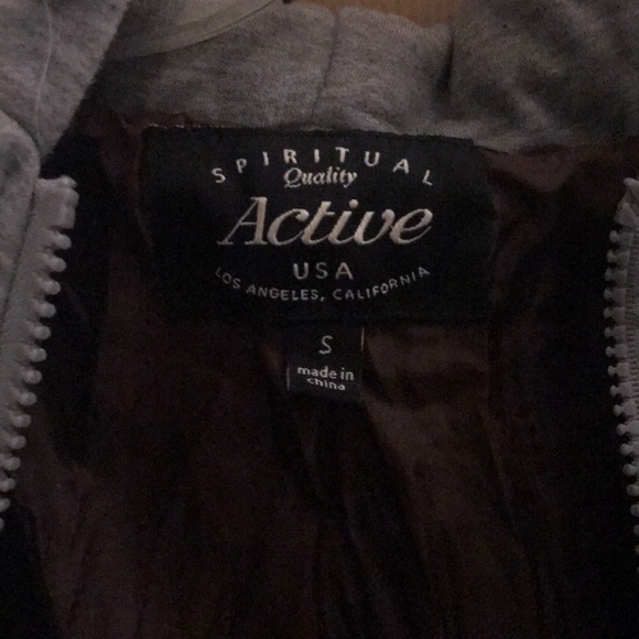 Brown faux leather hoodie jacket - SIZE S - Picture 3 of 3